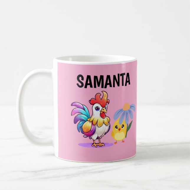 Personalized Magical Rooster Mug Kaffemugg (Vänster)