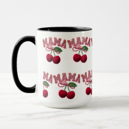 Personalized “Mama” Cherry Print – Funny Kitchen T Mugg