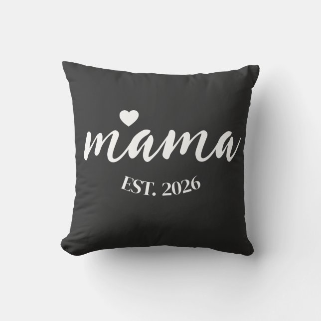 Personalized Mama Est Year Custom Gift For Mommy Kudde (Framsida)