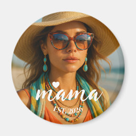 Personalized Mama Est Year Custom Gift For Mommy Magnet