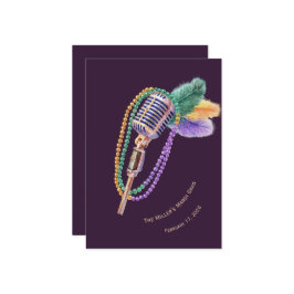 Personalized Mardi Gras Jazz Party Invitation Inbjudningar