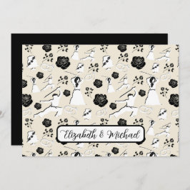 Personalized Martial Arts Wedding Note Card Anteckningskort