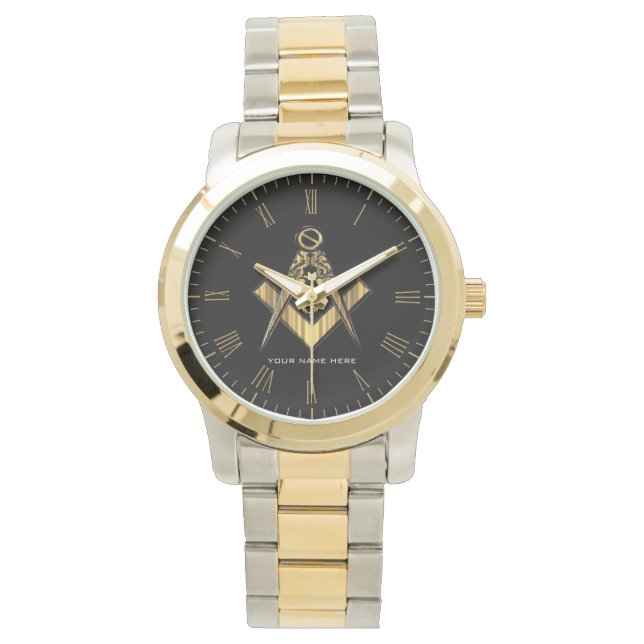 Personalized Masonic Gifts | Freemason Brotherhood Armbandsur (Framsida)