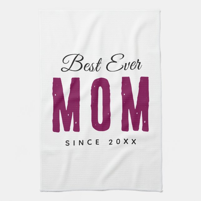 Personalized Massage Kitchen Towel – Best Mom Ever Kökshandduk (Vertikal)
