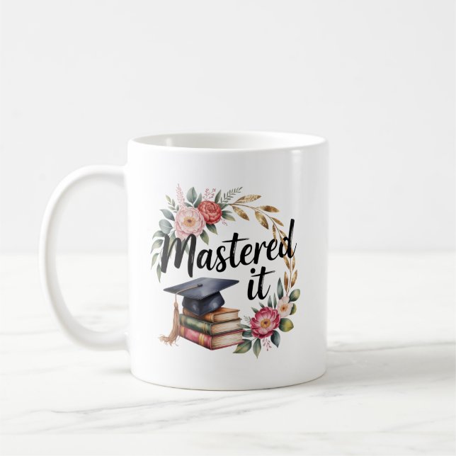 Personalized Mastered It Graduation Kaffemugg (Vänster)