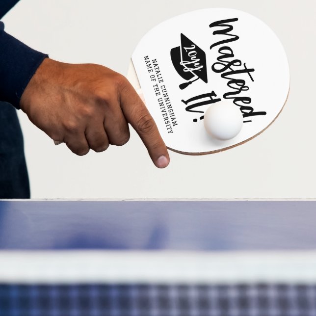 Personalized Masters Degree Graduation Mastered It Pingisracket (Insitu)