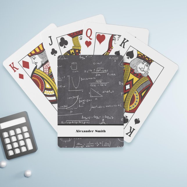 Personalized mathematic equations and graphics casinokort (Personalized mathematic equations and graphics playing cards)