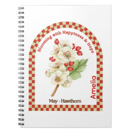 Personalized May Birth Month Flower Notebook Anteckningsbok