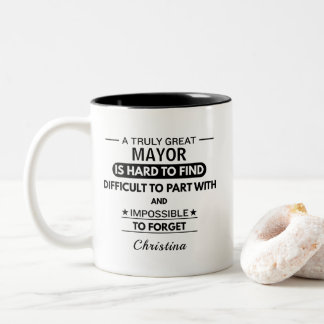 Personalized Mayor Thank You Mug Civic Leader Gift Två-Tonad Mugg