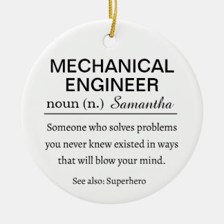 Personalized Mechanical Engineer Definition Julgransprydnad Keramik
