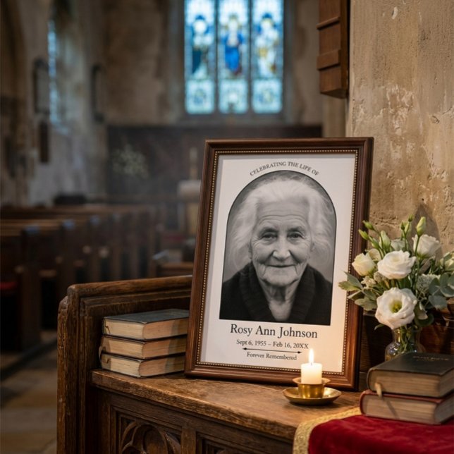 Personalized Memorial Funeral Photo Poster (Skapare uppladdad)