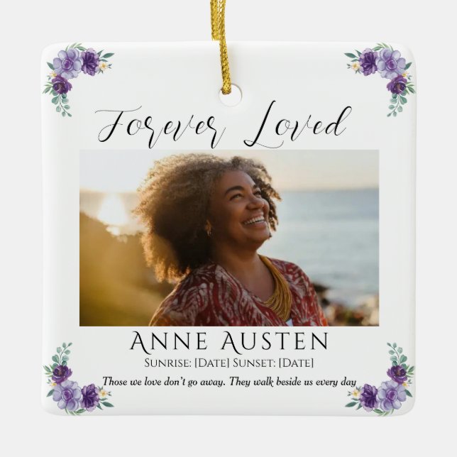 Personalized Memorial Glass Ornament | Keepsake (Framsida)