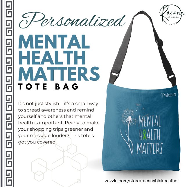 Personalized Mental Health Matters Tote Bag Axelväska (Skapare uppladdad)