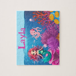 Personalized Mermaid Child Name Puzzle Pussel