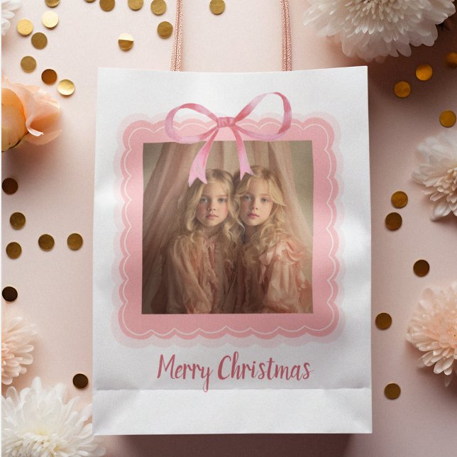 Personalized Merry Christmas Family Photo Gift Bag (Skapare uppladdad)