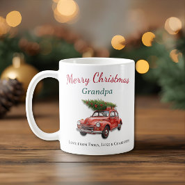 Personalized Merry Christmas Grandpa Mug Kaffemugg