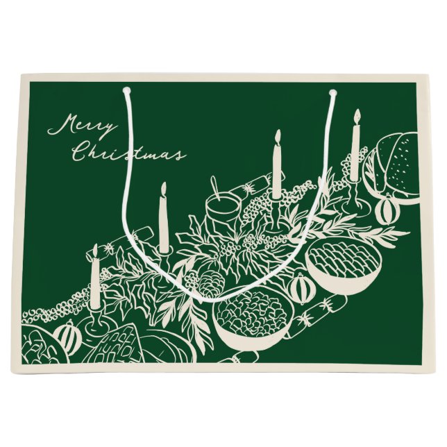 Personalized Merry Christmas Table Minimal Design  (Framsidan)