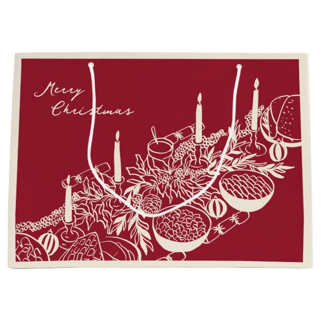 Personalized Merry Christmas Table Minimal Design  (Framsidan)