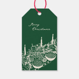 Personalized Merry Christmas Table Minimal Design Presentetikett
