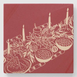 Personalized Merry Christmas Table Minimal Design Stenunderlägg