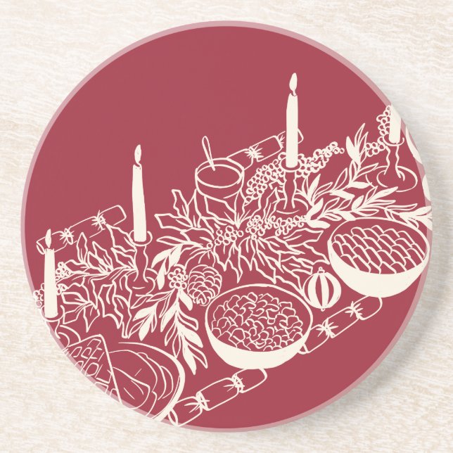 Personalized Merry Christmas Table Minimal Design Underlägg (Framsidan)