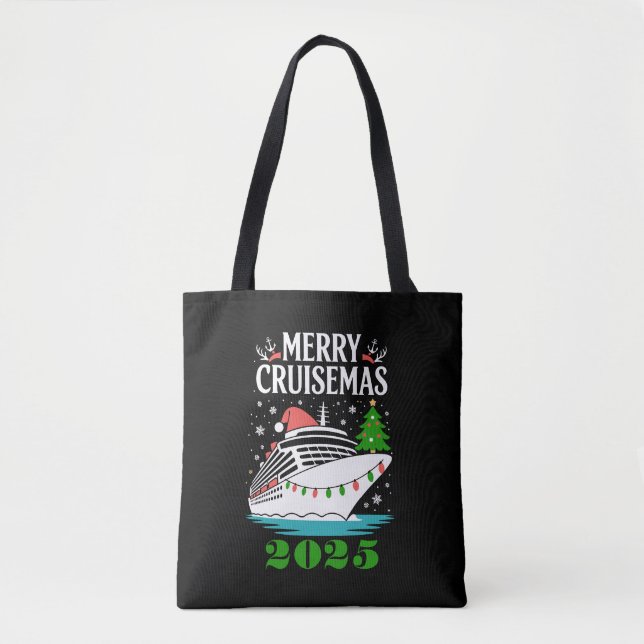 Personalized Merry Cruisemas Cruise Ship Family  Tygkasse (Framsida)