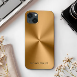 Personalized Metallic Radial Gold Texture