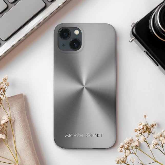 Personalized Metallic Radial Silver Texture (Skapare uppladdad)