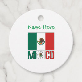 Personalized Mexico Flag  Gåvor Etiketter