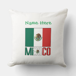 Personalized Mexico Flag Kudde