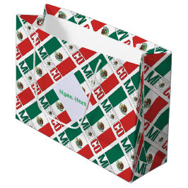 Personalized Mexico Flag Tiled