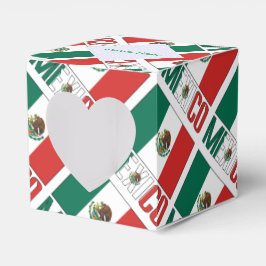 Personalized Mexico Flag Tiled Heart Presentaskar