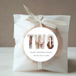 Personalized Milestone Birthday Photo Stickers Runt Klistermärke