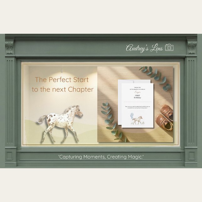 Personalized Miniature Horse Thank You Card Inbjudningar (Skapare uppladdad)