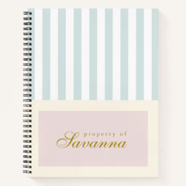 Personalized Minimalist Aesthetic Pastel Notebook
