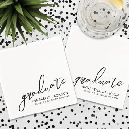 Personalized Minimalist Graduation Pappersservett