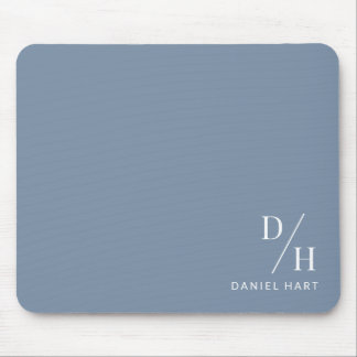 Personalized Minimalist Initial Name Dusty Blue Musmatta