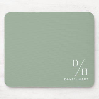 Personalized Minimalist Initial Name Sage Green Musmatta