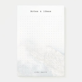 Personalized Minimalist Mountain Dot Grid Post-it Block