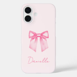 Personalized Modern Elegant Pink Bow