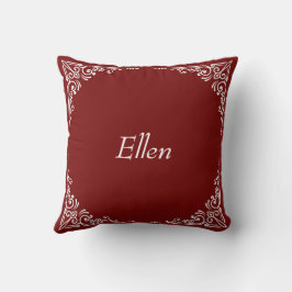 Personalized Modern Elegant Typography Name Kudde