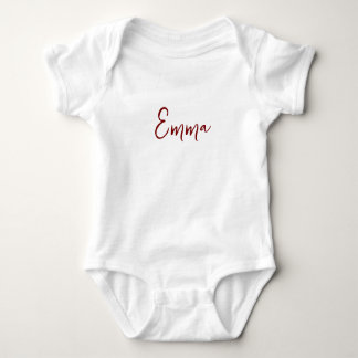 Personalized Modern First Name Baby Bodysuit T Shirt