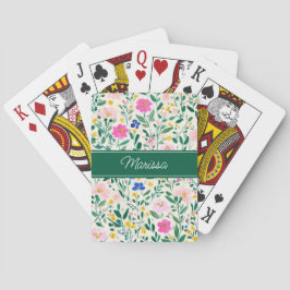 Personalized Modern Floral Casinokort