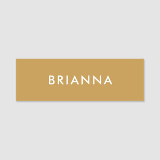 Personalized Modern Minimalist Gold Professional Namnbricka