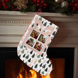 Personalized Modern Pink Christmas Liten Julstrumpa