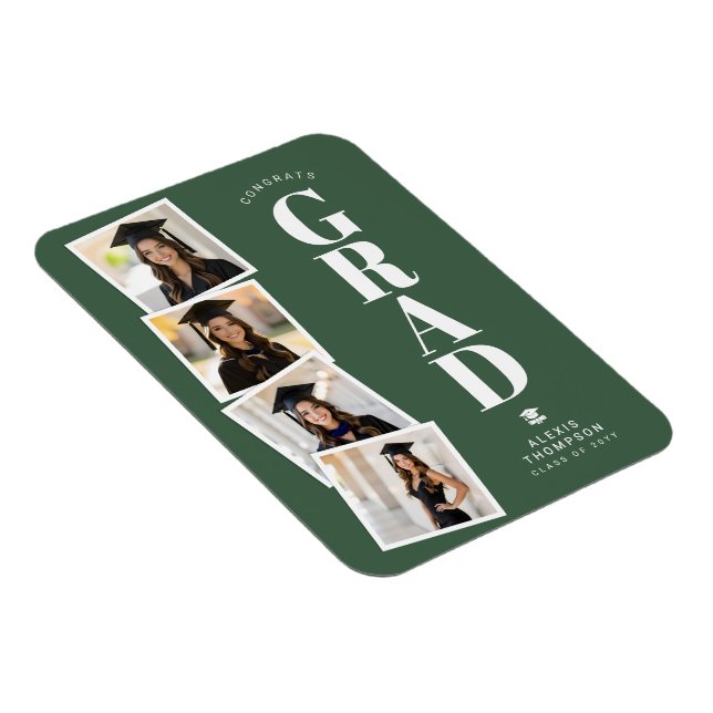 Personalized Modern School College Graduation  Magnet (Högersidan)