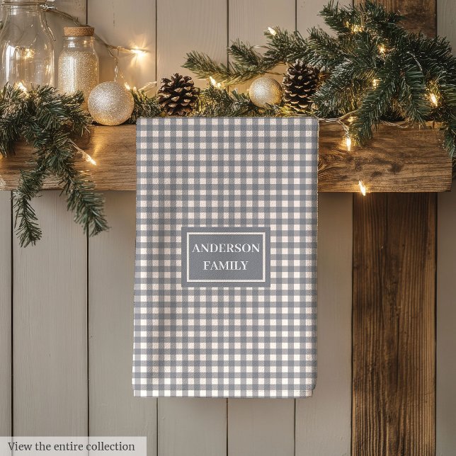 Personalized Modern Towel Trendy Coral Grey Style Kökshandduk (Personalized Modern Towel Trendy Coral Grey Style)