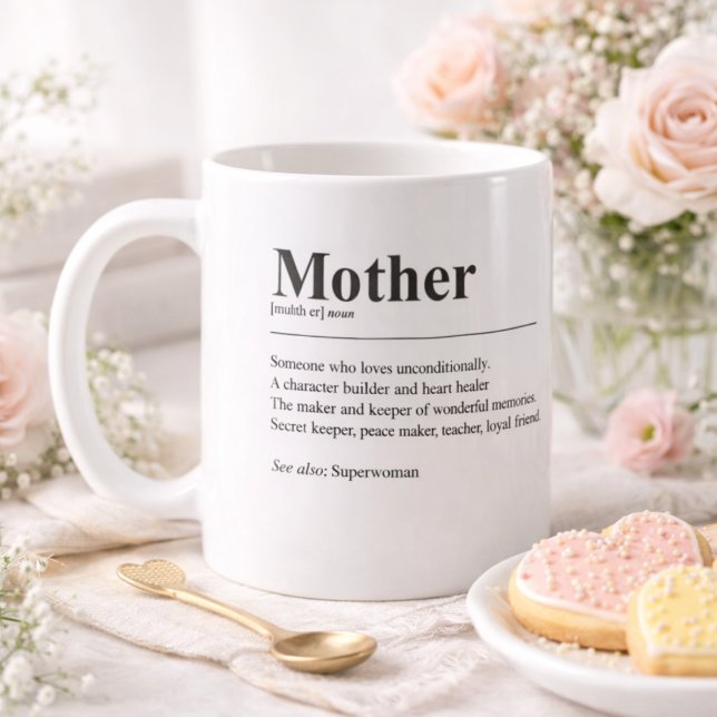 Personalized Mom Definition Photo Mug Kaffemugg (Skapare uppladdad)