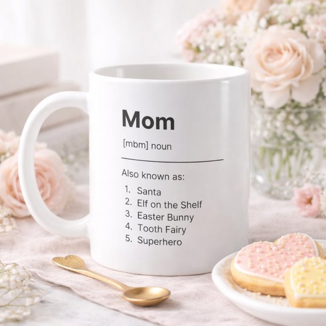 Personalized Mom Definition Photo Mug Kaffemugg (Skapare uppladdad)