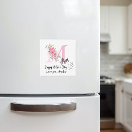 Personalized Mom Initial Fridge Magnet